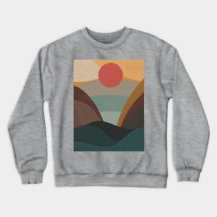 Journey Vintage red sun print for shirts or wall art Crewneck Sweatshirt